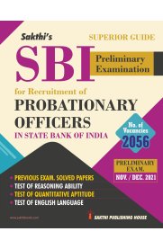 SBI Probationary Officers (PO) Preliminary Examination Book