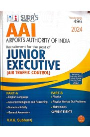 SURA`S AAI (Airports Authority of India) Junior Executive (Air Traffic Control) Part A and B Exam Book in English Medium - Latest Updated Edition 2024