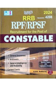 SURA`S RRB RPF/RPSF Constable Exam Book Guide in English Medium [Latest Updated Edition 2024]