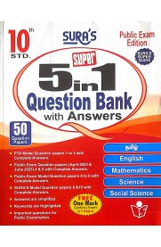 SURA`S 10th Standard 5 in 1 Question Bank with Answers  [Based On the New Syllabus 2024-2025]