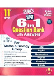 11TH Sura 6 in 1 Question Bank  Maths & Biology Group [Based on New Syllabus 2024-2025]