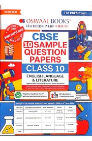 10th Oswaal CBSE English Language & Literature 10 Sample Question Papers [Based On the New Syllabus] 2025-2026