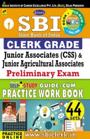 Kiran's SBI Clerk Grade Junior Associates & Junior Agricultural Associates Preliminary Exam Book