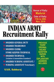 Indian Army Recruitment Rally [Solider General Duty,Tradesman,Clerk,Technical,Nursing Assistant] Exam Book
