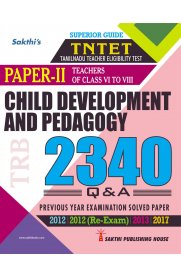 TN TET Paper II - Child Development & Pedagogy 2340 Objective Type Q&A