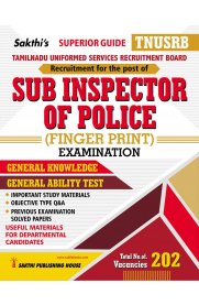 TNUSRB (Tamilnadu Police) Sub Inspector (Finger Print) Examination Book in English
