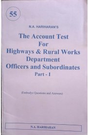 The Account Test For Highways & Rural Works Department Officers and Subordinates Part-I
