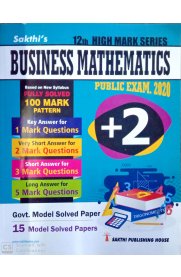 12th Std Business Mathematics Model Solved Papers (Based on New Syllabus 2019-2020)