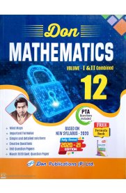 12th Don Mathematics [Vol-I&II] Guide [Based On the New Syllabus 2020-2021]