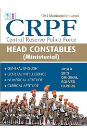 CRPF Central Reserve Poilce Force Head Constables Ministerial Exam Book