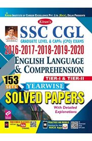 Kiran SSC CGL English Language and Comprehension Tier I and Tier II Yearwise Solved Papers [2016 - 2017 - 2018 - 2019-2020]