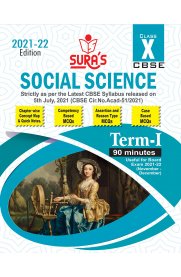 10th Sura CBSE Social Science MCQs Chapterwise Guide [Term-I]