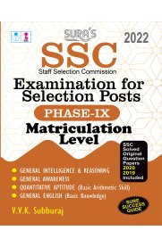 SSC [Staff Selection Commission] Examination for Selection Posts Phase IX 9 Matriculation Level Exam Book