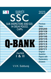 SSC Sub-Inspectors [Exe/GD] in Delhi Police,CAPFs Q-Bank Paper I & II Original Question Papers Exam Book