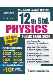 12th Sakthi Physics Model Solved Papers and Previous Exam Solved Paper [Based on New Syllabus]2024