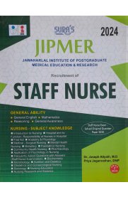 SURA`S JIPMER Staff Nurse Exam Study Material Book Guide [in English Medium 2024]