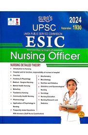 SURA`S UPSC ESIC Nursing Officer Exam Book Guide in English Medium [Latest Updated Edition 2024]
