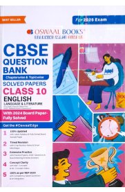 10th Oswaal CBSE English Language & Literature Question Bank [Based On the New Syllabus 2024-2025]