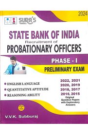 SURA`S SBI Bank Probationary Officers ( PO ) Phase I Preliminary Exam Guide Books [2024]