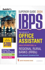 Sakthi IBPS Office Assistant Multipurpose in Regional Rural Banks (RRBs) Preliminary Examination Books 2024