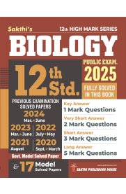 12th Sakthi Biology Model Solved Papers and Previous Exam Solved Paper [Based on New Syllabus]2025