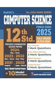 12th Sakthi Computer Science Model Solved Papers and Previous Exam Solved Paper [Based on New Syllabus]2025