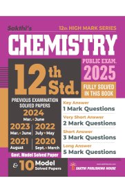 12th Sakthi Chemistry Model Solved Papers and Previous Exam Solved Paper [Based on New Syllabus]2025