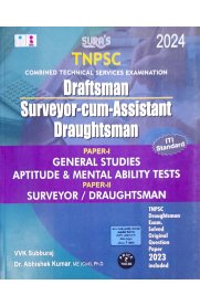 Sura TNPSC Draftsman Surveyor-cum-Assistant Draughtsman General Studies Aptitude Mental Ability Tests Exam Book [2024]