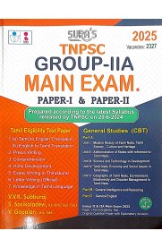 SURA`S TNPSC Group IIA Main Exam Paper-I and Paper-II Mandatory Tamil Eligibility Paper and General Studies Exam Book Guide [English Medium 2025]