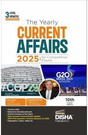 Disha The Yearly Current Affairs 2025 for Competitive Exams [10th Edition | Previous Year & Practice Questions ]