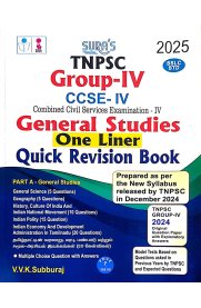 SURA`S TNPSC Group IV General Studies ONE LINER Exam Book Guide Quick Revision Book[2025]