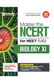 Arihant Master the NCERT for NEET (UG) Biology XI | Line by Line MCQs from Latest NCERT Books [With 3000+ Chapterwise-Topicwise Elite MCQs, NCERT ]2025