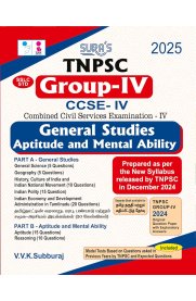 Sura TNPSC Group-IV CCSE-IV General Studies [Aptitude and Mental Ability Exam Book Guide ]2025
