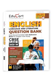 Educart 10th CBSE English Language and Literature Question Bank [Based On New Syllabus ]2025-2026