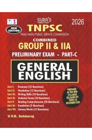 Sura TNPSC Combined Group II & IIA General English [Preliminary Exam Part C Exam Book Guide] 2025