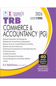 Sura TRB PG Commerce & Accountancy Exam Book Guide [Model Question Papers]2025