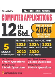 12th Sakthi Computer Science Applications Model Solved Papers and Previous Exam Solved Paper [Based on New Syllabus]2026