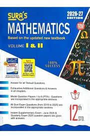 12th Sura Mathematics Vol-I&II Guide [Based On the New Syllabus] 2026-2027