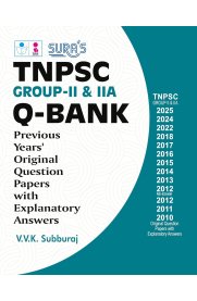 Sura TNPSC GROUP - II Q-Bank Previous Years Original Question Papers [Explanatory Answers Book in English Medium ]2026