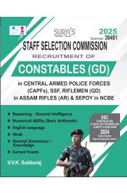 Sura SSC Staff Selection Commission Recruitment Of Constables (GD) in CAPFs, SSF, Riflemen (GD) NCBE Exam Guide [2026]