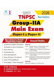 Sura TNPSC Group IIA Main Exam Paper-I and Paper-II  [Mandatory Tamil Eligibility Paper and General Studies Exam Book Guide ]2026