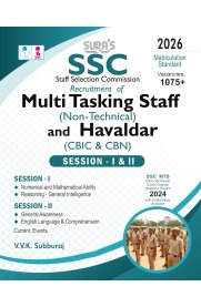 Sura SSC Multi Tasking Staff [Non-Technical] and Havaldar [CBIC And CBN] Paper - I and II Exam Book [2026]