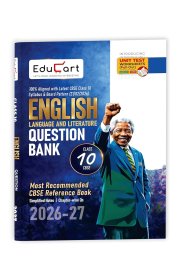 Educart 10th CBSE English Language and Literature Question Bank [Based On New Syllabus ]2026-2027