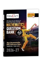 Educart 10th CBSE Mathematics Question Bank [Based On New Syllabus] 2026-2027