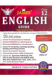 12th James English Guide Grammar Book&Work Book [Based On the New Syllabus]  2026-2027