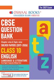 10th Oswaal CBSE English Language & Literature Question Bank Chapterwise and Topicwise Solved Papers [Based On the New Syllabus] 2026-2027