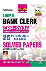 Kiran IBPS Bank Clerk 25 Previous Year Solved Papers [with Detailed Explanations] 2026