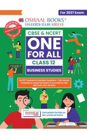 12th Oswaal Business Studies CBSE & NCERT One for All Class [fully solved  With NCERT & Competency-based questions] 2026-2027