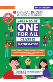 12th Oswaal Mathematics CBSE & NCERT One for All Class [fully solved With NCERT & Competency-based questions] 2026-2027