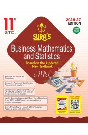 11th Sura Business Mathematics And Statistics [Vol-I&II] Guide [Based On the New Syllabus] 2026-2027